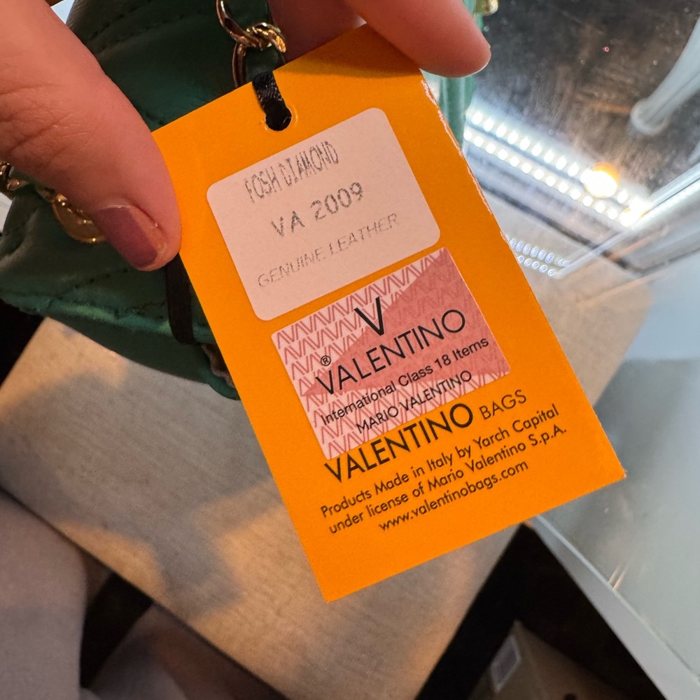 Valentino Emerald Quilted Shoulder Bag - Picture 5 of 9